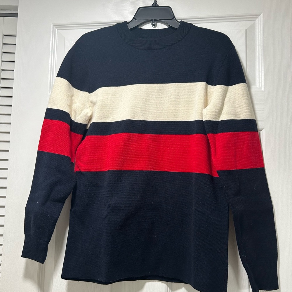 H&M Men's Sweater in Black, Red, and Cream